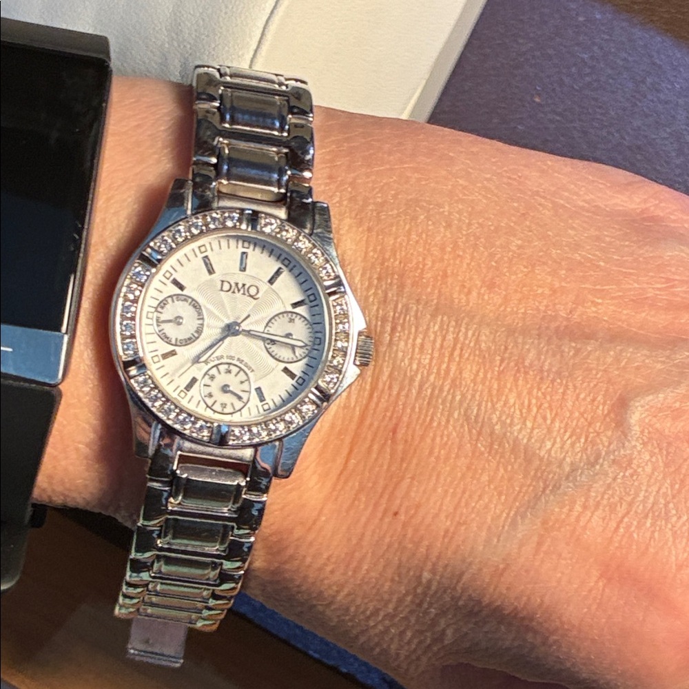 DMQ Dominique QVC Silver Watch 7inch band - Picture 3 of 5